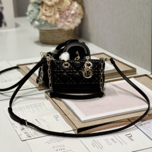 Dior Mini Horizontal Diana Bag - Black 54420 | Sandra Bags