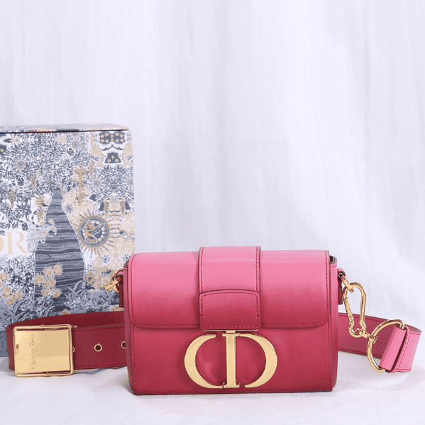 Di0r 30 Montaigne Small Gradient Color Box Bag - Pink 23313 | Sandra Bags