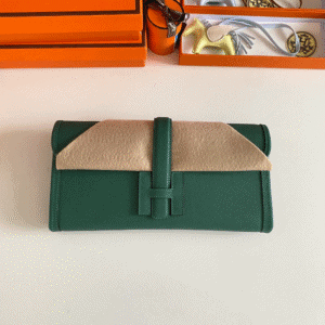 Hermes Jige Elan Sheepskin Lining Bag - Malachite Green 76705 | Sandra Bags
