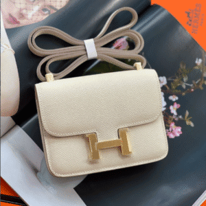 Hermes Mini Stewardess Handbag - White 39363 | Sandra Bags