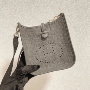 Hermes Evelyne Hollow H Letter Handbag - Gray 43579 | Sandra Bags