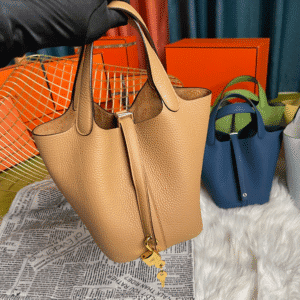 Hermes Picotin 18 Vegetable Basket Handbag - Biscuit Color 60563 | Sandra Bags