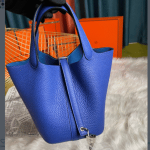 Hermes Picotin 18 Vegetable Basket Handbag - Electric Light Blue 72277 | Sandra Bags
