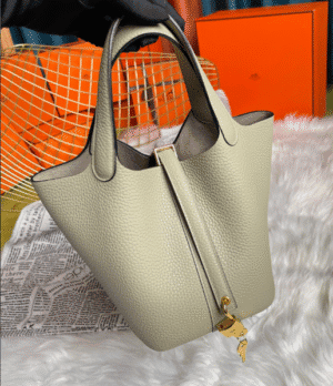 Hermes Picotin 18 Vegetable Basket Handbag - Sage Green 18199 | Sandra Bags