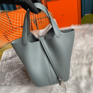 Hermes Picotin 18 Vegetable Basket Handbag - Almond Green 78182 | Sandra Bags