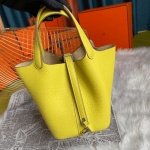 Hermes Picotin 18 Vegetable Basket Handbag - Lemon 60657 | Sandra Bags