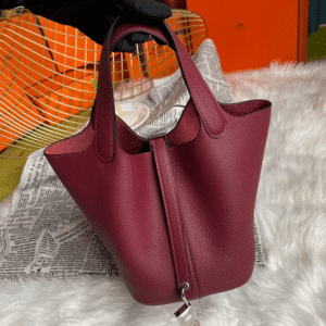 Hermes Picotin 18 Vegetable Basket Handbag - Wine Red 58739 | Sandra Bags