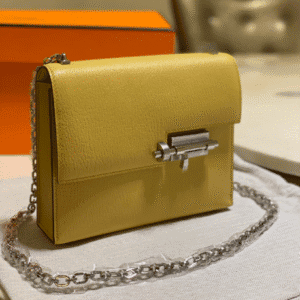 Hermes Verrou Handbag - Gold Yellow 88306 | Sandra Bags