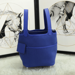 Hermes Cargo Picotin Canvas Handbag - Blue 53660 | Sandra Bags