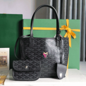 Goyard Anjou Mini Tote Handbag - Black 81574 | Sandra Bags