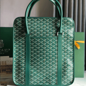 Goyard Bourgogne Vertical Briefcase Handbag - Green 52041 | Sandra Bags