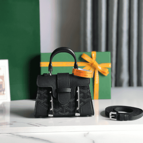 Goyard Saïgon Nano Super Mini Handbag - Black 70301 | Sandra Bags