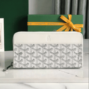 Goyard Matignon Large Long Wallet - White 26072 | Sandra Bags