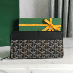 Goyard Matignon Large Long Wallet - Black 80784 | Sandra Bags