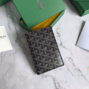 Goyard Passport Holder Wallet - Black 55228 | Sandra Bags