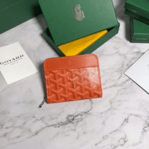 Goyard Short Zipper Clip Wallet - Orange 85556 | Sandra Bags