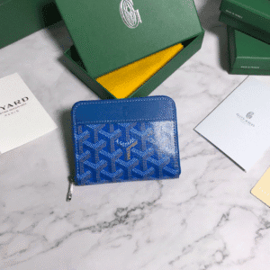 Goyard Short Zipper Clip Wallet - Electric Blue 76205 | Sandra Bags