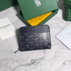 Goyard Short Zipper Clip Wallet - Dark Blue 24359 | Sandra Bags