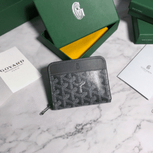 Goyard Short Zipper Clip Wallet - Gray 64553 | Sandra Bags