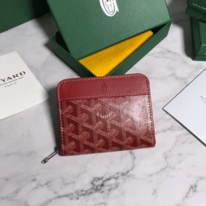 Goyard Short Zipper Clip Wallet - Red 64311 | Sandra Bags