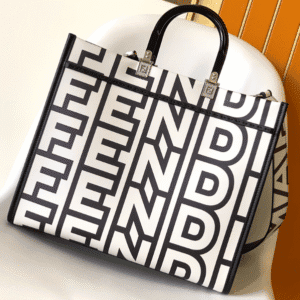 Fendi Roma and Marc Tote Bag - Black/White 91977 | Sandra Bags