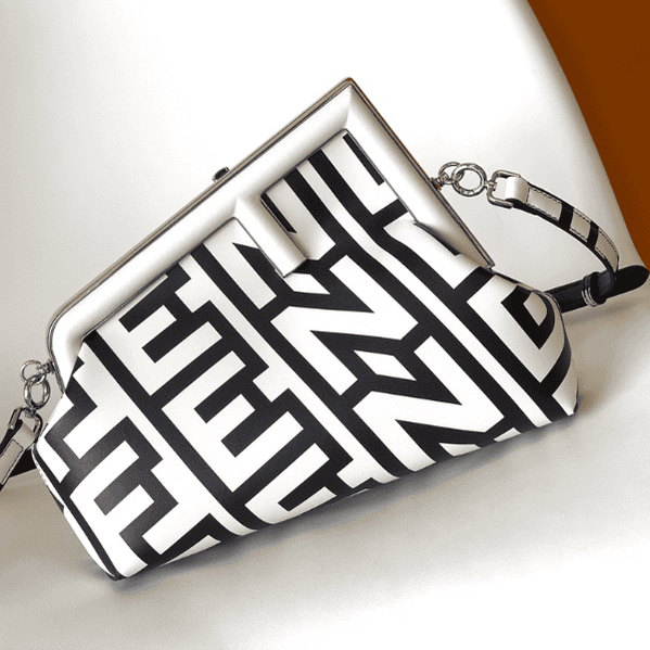 Fendi Roma and Marc HandBag - Black/White 48975 | Sandra Bags