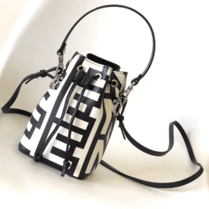 Fendi Roma and Marc Mon Tresor Mini Bucket Bag - Black/White 84271 | Sandra Bags
