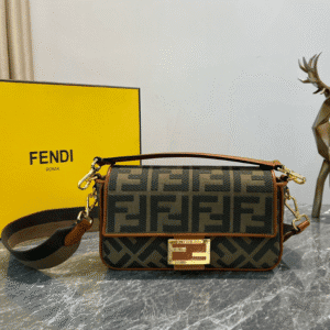 Fendi Baguette Denim Embroidered Handbag 56223 | Sandra Bags