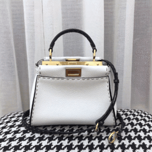 Fendi Peekaboo Handbag - White 22408 | Sandra Bags