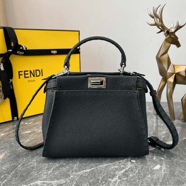 Fendi Peekaboo Handbag - Black 45181 | Sandra Bags