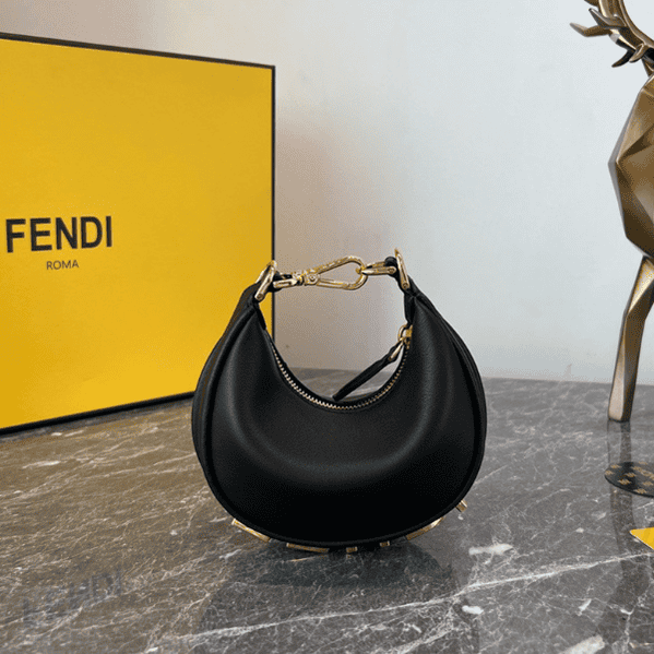 Fendi Praphy Underarm Mini Bag - Black 24949 | Sandra Bags