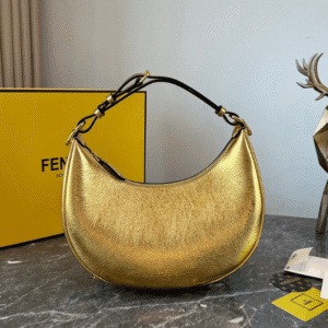 Fendi Praphy Underarm Small Bag - Golden 93354 | Sandra Bags
