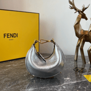 Fendi Praphy Underarm Mini Bag - Silver 64753 | Sandra Bags