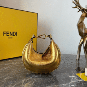 Fendi Praphy Underarm Mini Bag - Golden 70498 | Sandra Bags