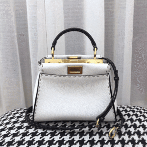 Fendi Peekabo Handbag - White 58234 | Sandra Bags