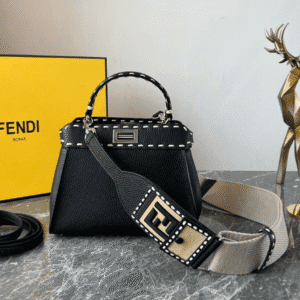 Fendi Iconic Peekaboo Handbag - Black 69675 | Sandra Bags