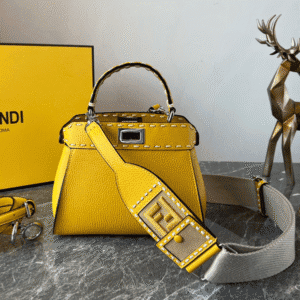 Fendi Iconic Peekaboo Handbag - Yellow 73675 | Sandra Bags