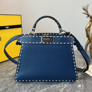 Fendi Signature Peekaboo I See U Small Bag - Blue 66522 | Sandra Bags