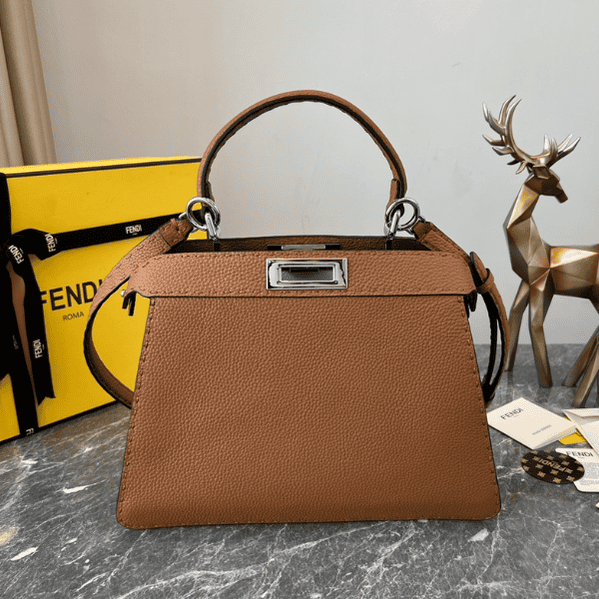 Fendi Iconic Peekaboo Medium Bag - Brown 47723 | Sandra Bags