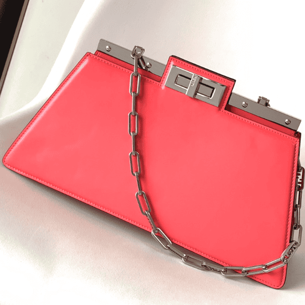 Fendi Peekaboo Cut Medium Bag - Peach 88257 | Sandra Bags