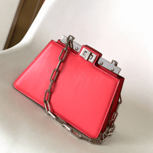 Fendi Peekaboo Cut Small Bag - Peach 38008 | Sandra Bags