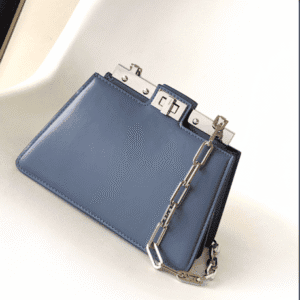 Fendi Peekaboo Cut Small Bag - Blue 83754 | Sandra Bags