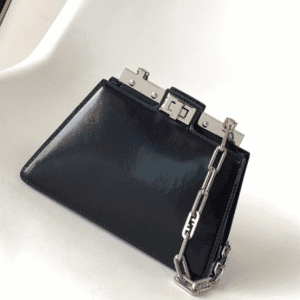 Fendi Peekaboo Cut Small Bag - Black 53042 | Sandra Bags