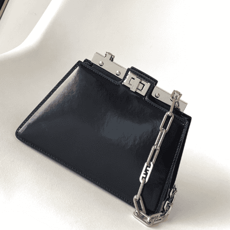 Fendi Peekaboo Cut Small Bag - Black 53042 | Sandra Bags