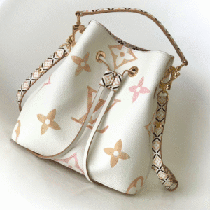 Louis Vuitton NeoNoé Bucket Bag - White/Brown 16849 | Sandra Bags