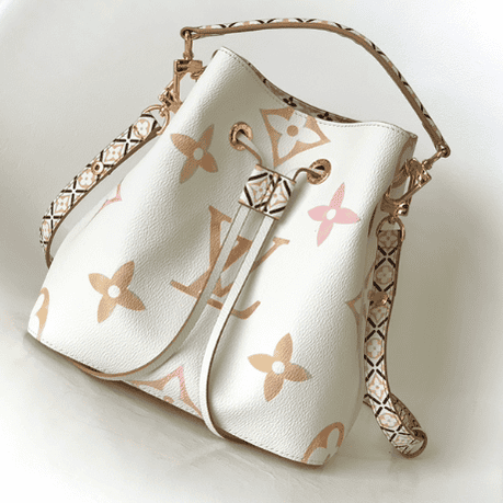 Louis Vuitton NeoNoé Bucket Bag - White/Brown 16849 | Sandra Bags