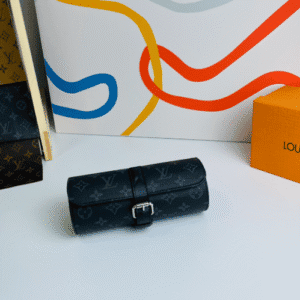 Louis Vuitton Eclipse Monogram canvas 3 Watch Case - Black 78061 | Sandra Bags