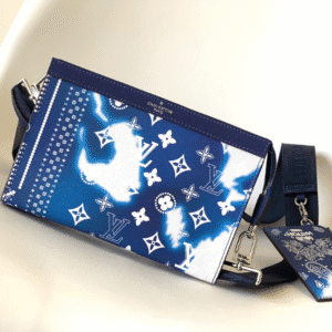 Louis Vuitton Two-Piece Gaston Wearable Wallet - Black/Blue 26827 | Sandra Bags