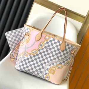 Louis Vuitton NEVERFULL Medium Handbag - White/Pink 20294 | Sandra Bags