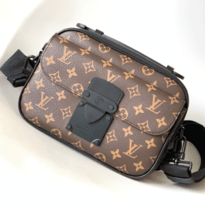 Louis Vuitton Monogram S Lock Messenger Bag - Black 12741 | Sandra Bags